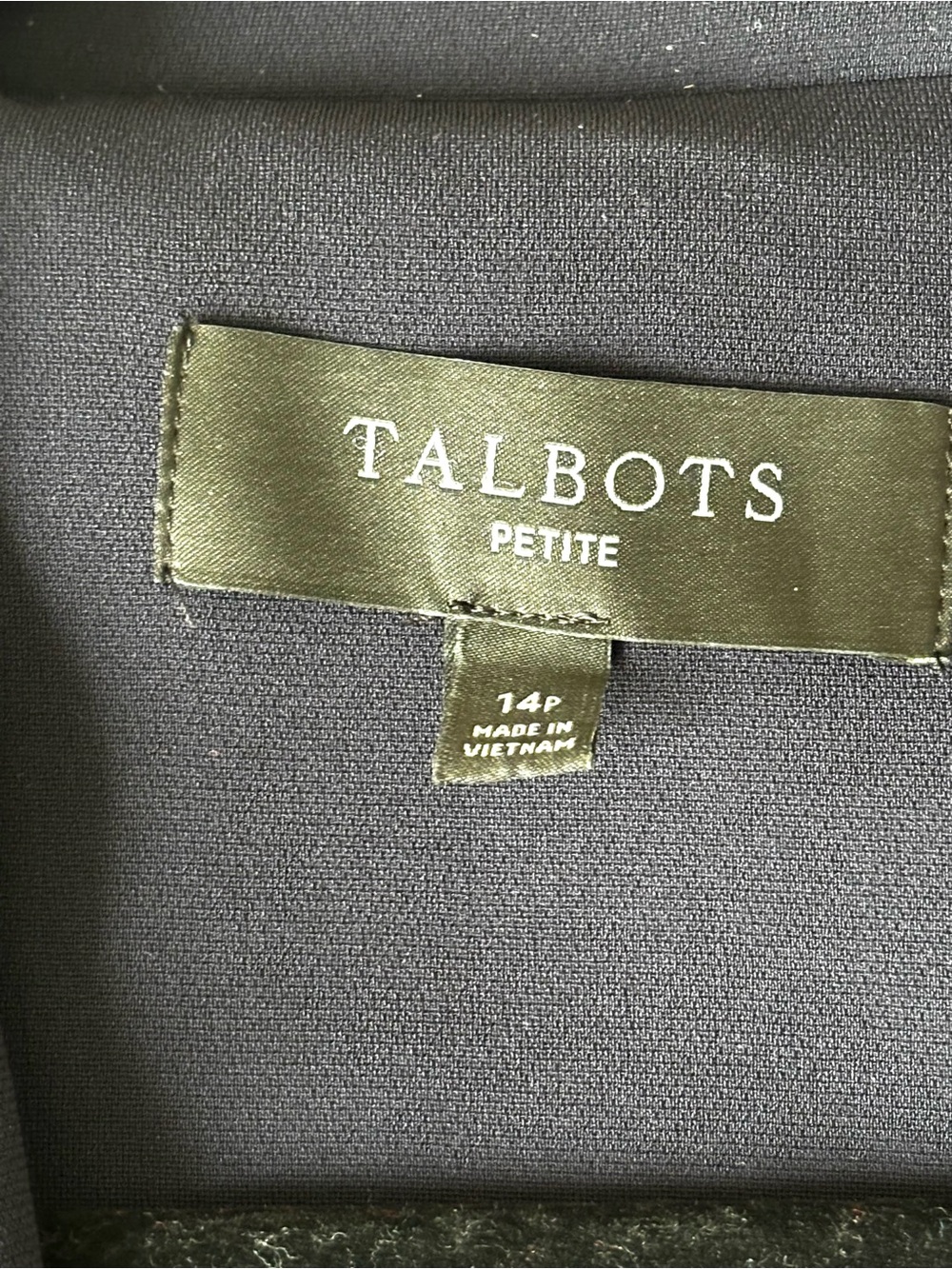 Talbots Petite Navy Blue Single-Button Blazer Size 14P - Picture 3 of 4